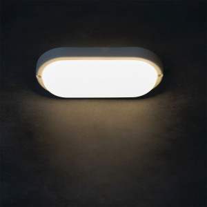 Aplica LED BAT Ovala 10W=90W, 4000K, lumina neutra, cu protectie IP65