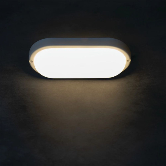 Aplica LED BAT Ovala 10W=90W, 4000K, lumina neutra, cu protectie IP65