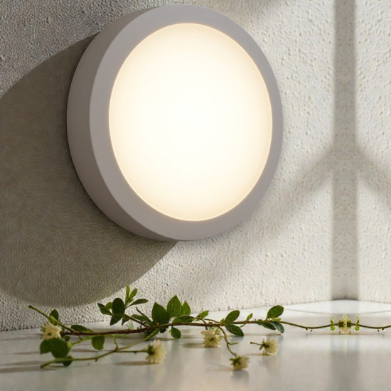 Aplica LED de exterior Rotunda  fi180, 12W=100W, 4000K, lumina neutra, cu protectie IP65