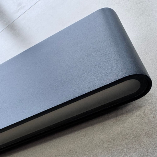 Aplica LED de exterior extra-plata Long, 24W=160W, 3000K, lumina calda, 2160Lm, IP65