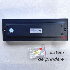 Aplica LED de exterior extra-plata Long, 24W=160W, 3000K, lumina calda, 2160Lm, IP65