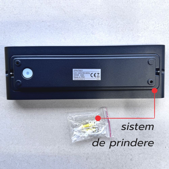 Aplica LED de exterior extra-plata Long, 24W=160W, 3000K, lumina calda, 2160Lm, IP65