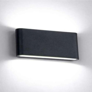 Aplica LED de exterior extra-plata Long, 24W=160W, 3000K, lumina calda, 2160Lm, IP65