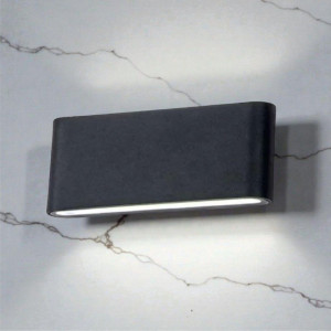 Aplica LED de exterior extra-plata Long, 24W=160W, 3000K, lumina calda, 2160Lm, IP65