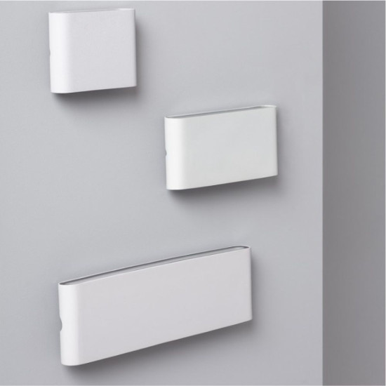 Aplica LED de exterior extra-plata Long, 24W=160W, 3000K, lumina calda, 2160Lm, IP65