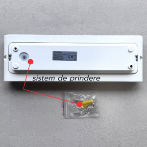 Aplica LED de exterior extra-plata Long, 24W=160W, 3000K, lumina calda, 2160Lm, IP65