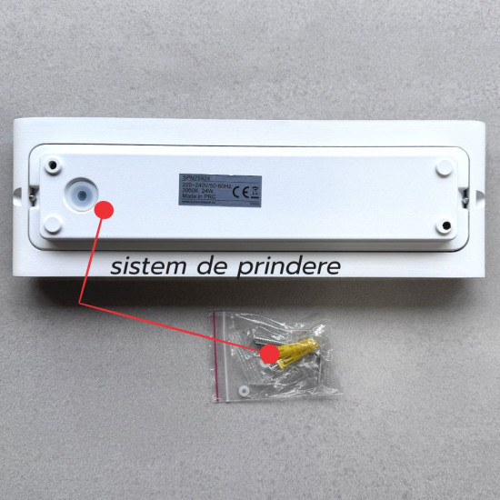 Aplica LED de exterior extra-plata Long, 24W=160W, 3000K, lumina calda, 2160Lm, IP65