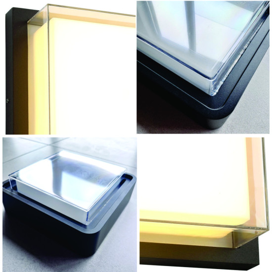 Aplica patrata Lara IP65 15W 3000K 1350LM