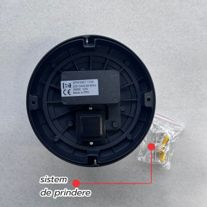 Aplica LED de exterior, Ø160mm, 12W=75W, 3000K, lumina calda, 1080Lm, IP65