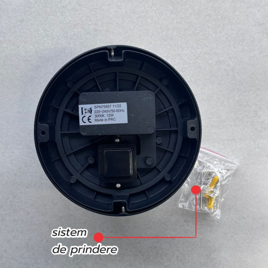 Aplica LED de exterior, Ø160mm, 12W=75W, 3000K, lumina calda, 1080Lm, IP65