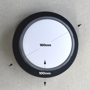 Aplica LED de exterior, Ø160mm, 12W=75W, 3000K, lumina calda, 1080Lm, IP65