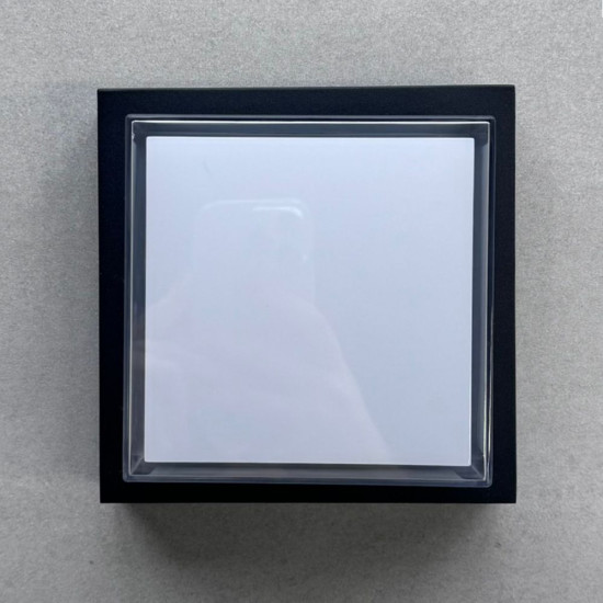 Aplica LED de exterior, 160x160mm, 12W=75W, 3000K, lumina calda, 1080Lm, IP65