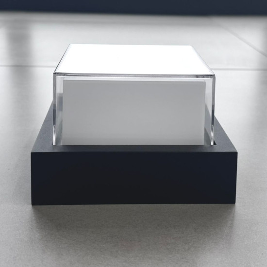 Aplica LED de exterior, 160x160mm, 12W=75W, 3000K, lumina calda, 1080Lm, IP65