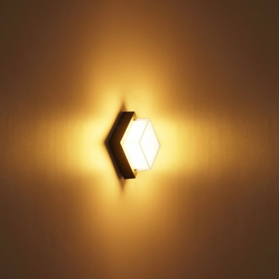 Aplica LED de exterior, 160x160mm, 12W=75W, 3000K, lumina calda, 1080Lm, IP65