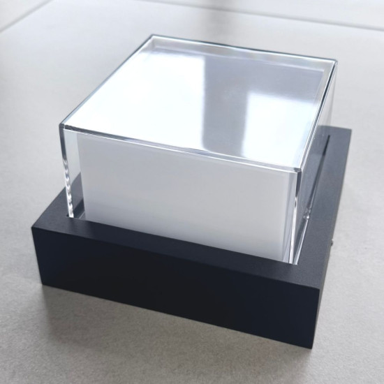 Aplica LED de exterior, 160x160mm, 12W=75W, 3000K, lumina calda, 1080Lm, IP65