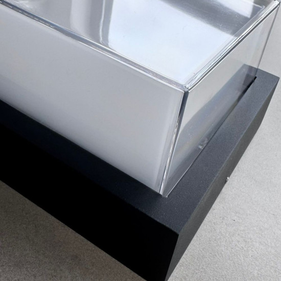 Aplica LED de exterior, 160x160mm, 12W=75W, 3000K, lumina calda, 1080Lm, IP65