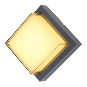 Aplica LED de exterior, 160x160mm, 12W=75W, 3000K, lumina calda, 1080Lm, IP65