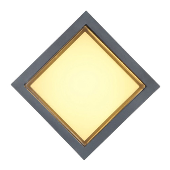 Aplica LED de exterior, 160x160mm, 12W=75W, 3000K, lumina calda, 1080Lm, IP65