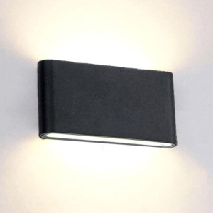 Aplica LED de exterior extra-plata, 12W=75W, 3000K, lumina calda, 1080Lm, IP65