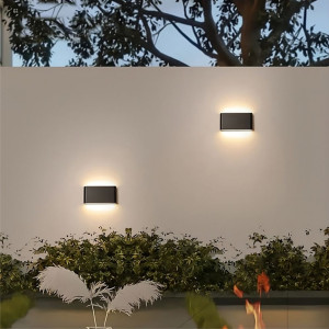 Aplica LED de exterior extra-plata, 12W=75W, 3000K, lumina calda, 1080Lm, IP65