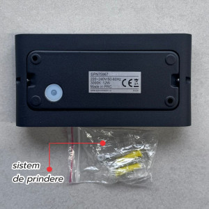 Aplica LED de exterior extra-plata, 12W=75W, 3000K, lumina calda, 1080Lm, IP65