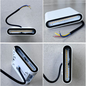 Aplica LED de exterior extra-plata, 6W=40W, 3000K, lumina calda, 540Lm, IP65