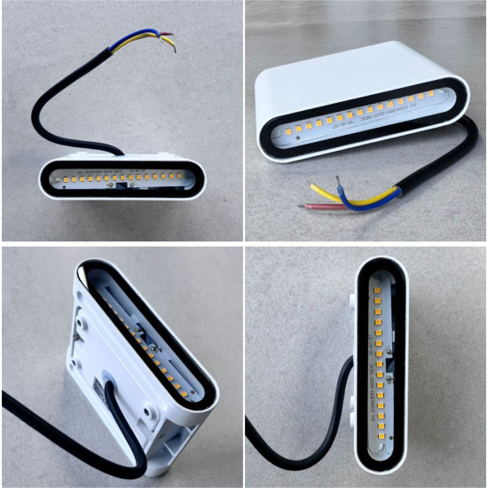 Aplica LED de exterior extra-plata, 6W=40W, 3000K, lumina calda, 540Lm, IP65