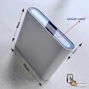 Aplica LED de exterior extra-plata, 6W=40W, 3000K, lumina calda, 540Lm, IP65