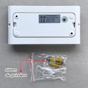 Aplica LED de exterior extra-plata, 12W=75W, 3000K, lumina calda, 1080Lm, IP65