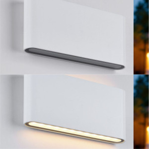 Aplica LED de exterior extra-plata, 12W=75W, 3000K, lumina calda, 1080Lm, IP65
