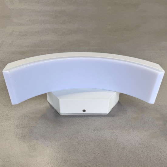 Aplica LED de exterior concava ALBA, 24W=160W, 3000K, lumina calda, 2160Lm, IP65