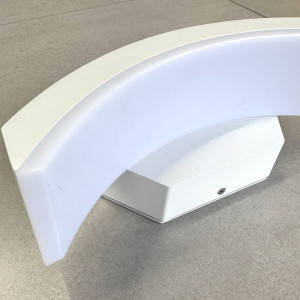 Aplica LED de exterior concava ALBA, 24W=160W, 3000K, lumina calda, 2160Lm, IP65