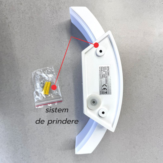Aplica LED de exterior concava ALBA, 24W=160W, 3000K, lumina calda, 2160Lm, IP65