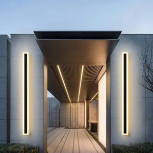 Aplica led liniara de perete neagra 25W/1300LM/3000K - 800mm