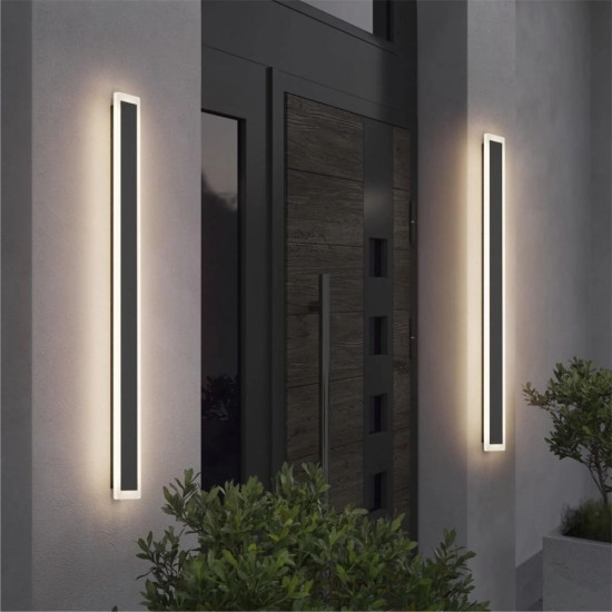Aplica led liniara de perete neagra 25W/1300LM/3000K - 800mm