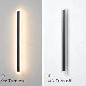 Aplica led liniara de perete neagra 25W/1300LM/3000K - 800mm