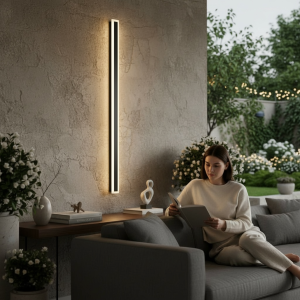 Aplica led liniara de perete neagra 35W/1700LM/3000K - 1200mm