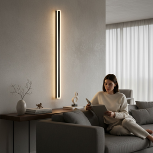 Aplica led liniara de perete neagra 35W/1700LM/3000K - 1200mm