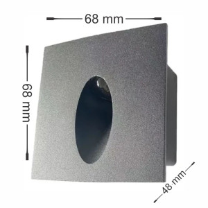 SPOT LED SCARA NEGRU 3W 3000K 68*68*48MM IP65