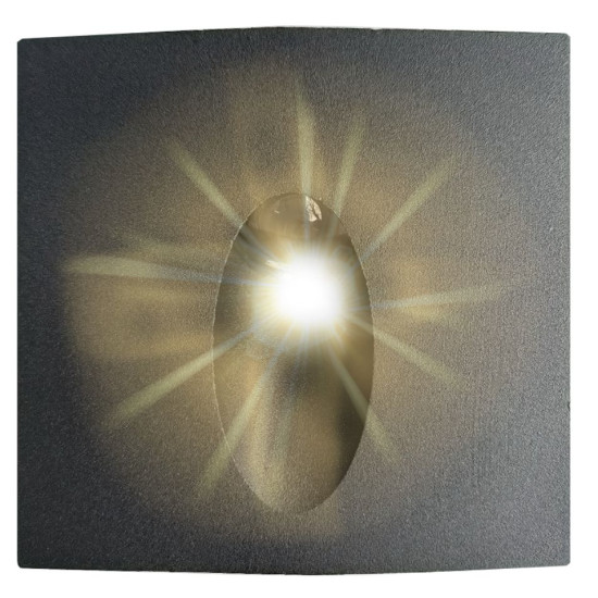 SPOT LED SCARA NEGRU 3W 3000K 68*68*48MM IP65