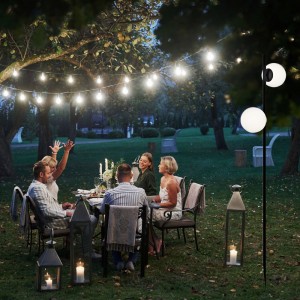 STALP GRADINA 2*G4 164*164*1100MM NEGRU