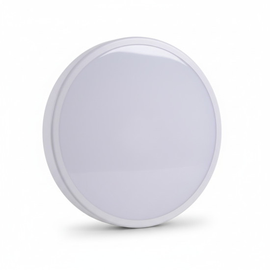 Plafoniera de exterior IP65 Rotunda Alba Fi300, 24W=200W, 6500K, lumina rece