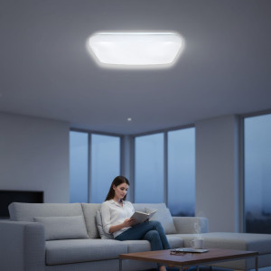 Plafoniera Slim Milky 12W=75W, 230 x 230mm, 6500K, lumina rece