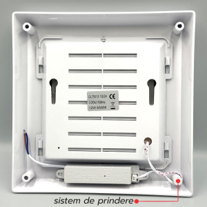 Plafoniera LED Patrata Pentru Bucatarie 12W 6500K