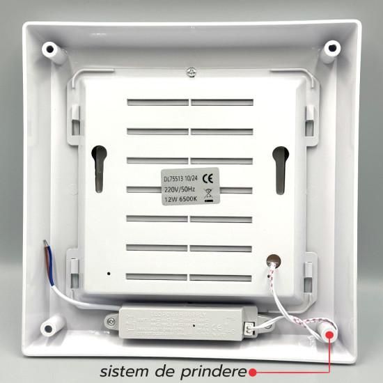 Plafoniera LED Patrata Pentru Bucatarie 12W 6500K