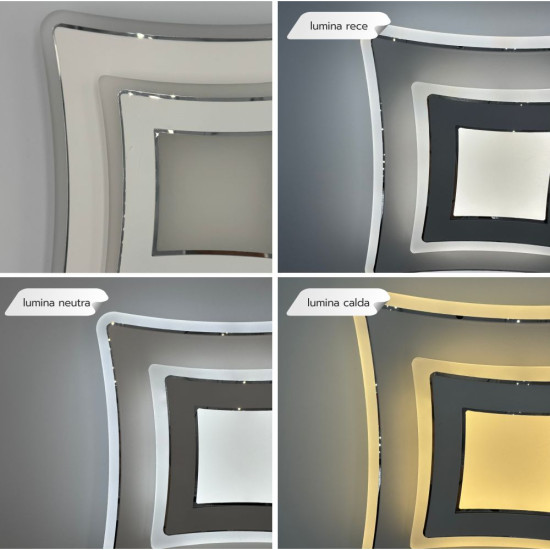 PLAFONIERA LED SINOPE  56W/4600LM 3000K/4000K/6500K 300X300X50MM