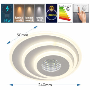 Plafoniera Led Albiorix 46W/34000lm 3000k/4000k/6500k