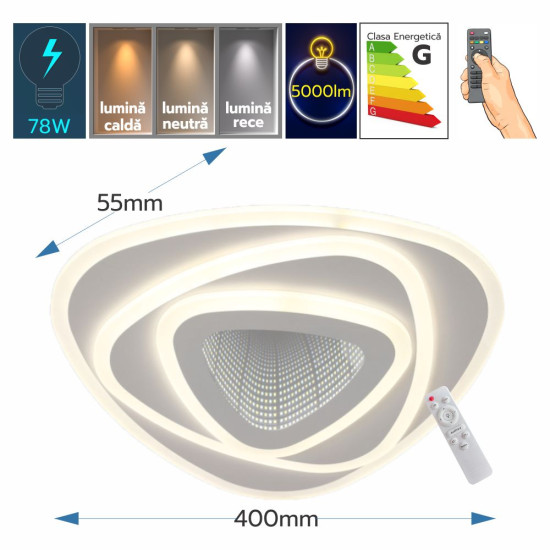 Plafoniera Led Bestla 78W/5000lm 3000k/4000k/6500k