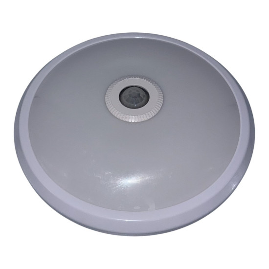 Plafoniera Led cu senzor de miscare reglabil  Ø290x95mm, 18W=115W, 6500K, lumina rece