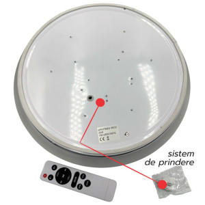 Plafoniera LED SMART cu muzica, Ø390, 30W, RGB+W